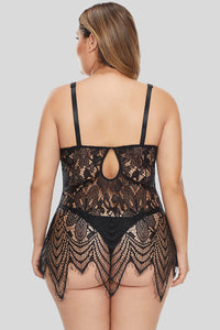 All Over Lace Chemise with Thong - Aoka Styles Australia