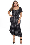 Dolly Flare Polka Dot Dress - Aoka Styles Australia