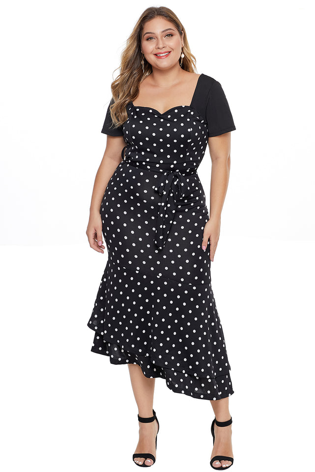 Dolly Flare Polka Dot Dress - Aoka Styles Australia