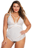 White Deep V Crossbody Bodysuit - Aoka Styles Australia