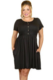 Black More Than Fair Plus Size Dress - Aoka Styles Australia