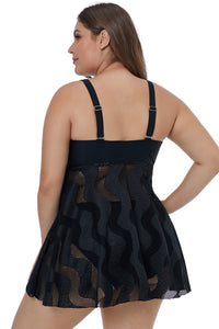 Black Plus Size Swim Dress - Aoka Styles Australia