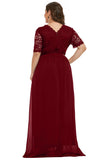 Red Plus Size Chiffon Evening Party Maxi Dresses - Aoka Styles Australia