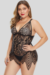 All Over Lace Chemise with Thong - Aoka Styles Australia