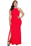 Red Twisted Love Plus Size Maxi Dress - Aoka Styles Australia