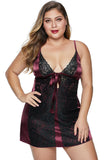 Red Lace Fetish Plus Size Babydoll - Aoka Styles Australia