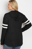 Black Plus Size Long Sleeve Pullover Hoodie - Aoka Styles Australia