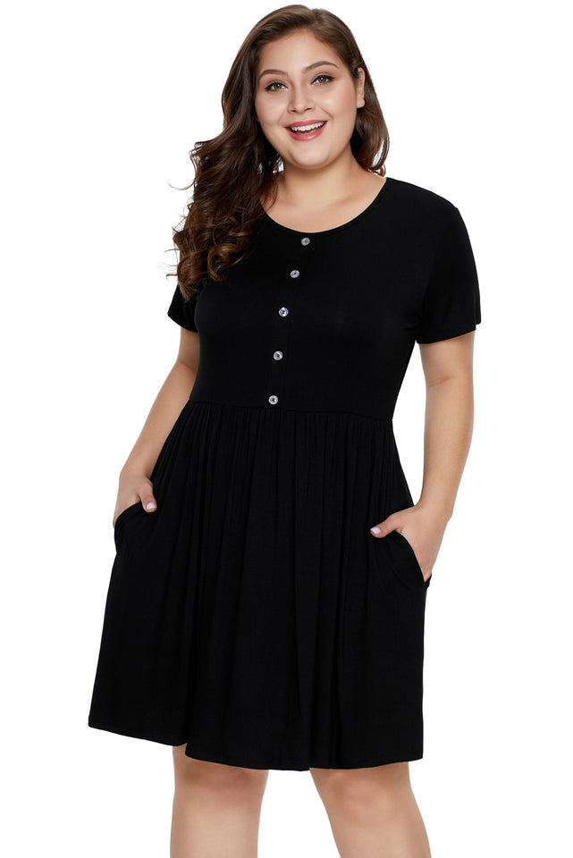 Black More Than Fair Plus Size Dress - Aoka Styles Australia