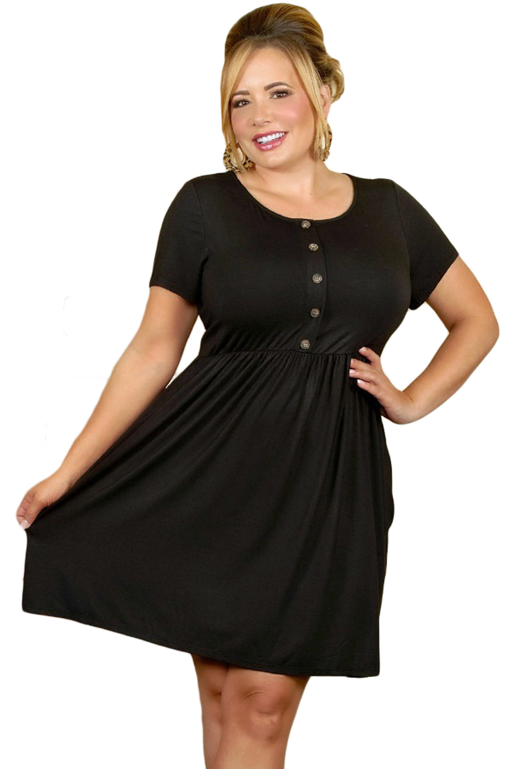 Black More Than Fair Plus Size Dress - Aoka Styles Australia